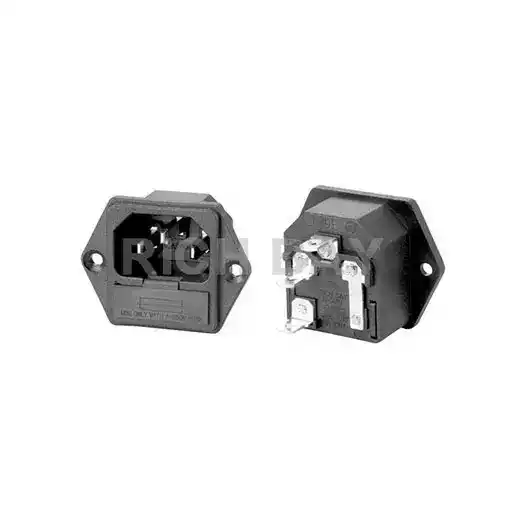 IEC C14 AC Inlet+Fuse holder, Snap-in/Screw type