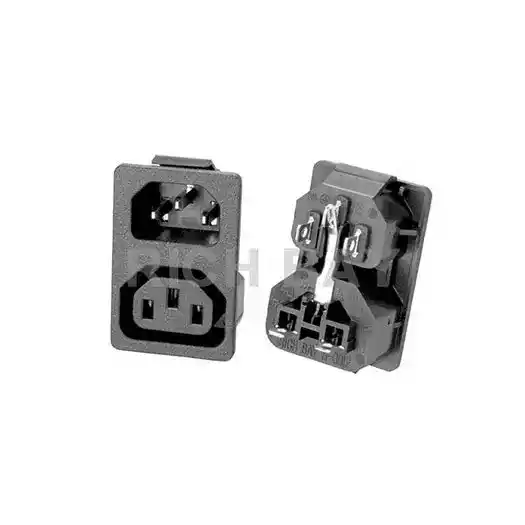 IEC C13+C14 AC 連接器