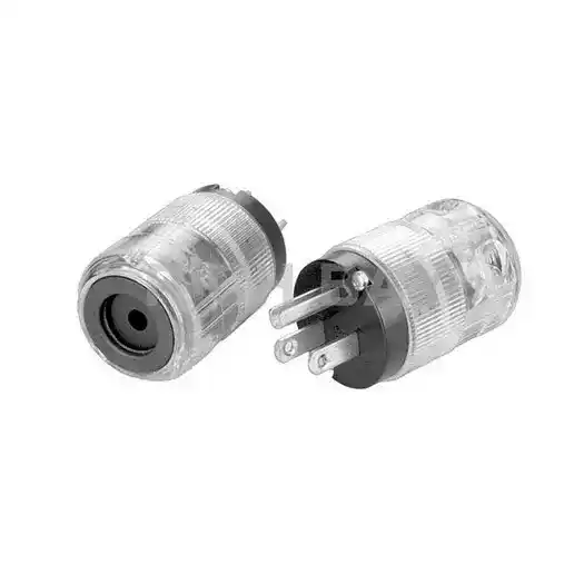 NEMA 5-15P 音響級美規電源插頭,15A 125V, 透明/黑色/碳纖, 鍍金/鍍銠/鍍銀