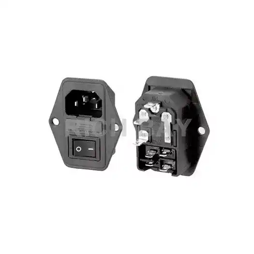 AC Stecker+Sicherungshalter+Schalter