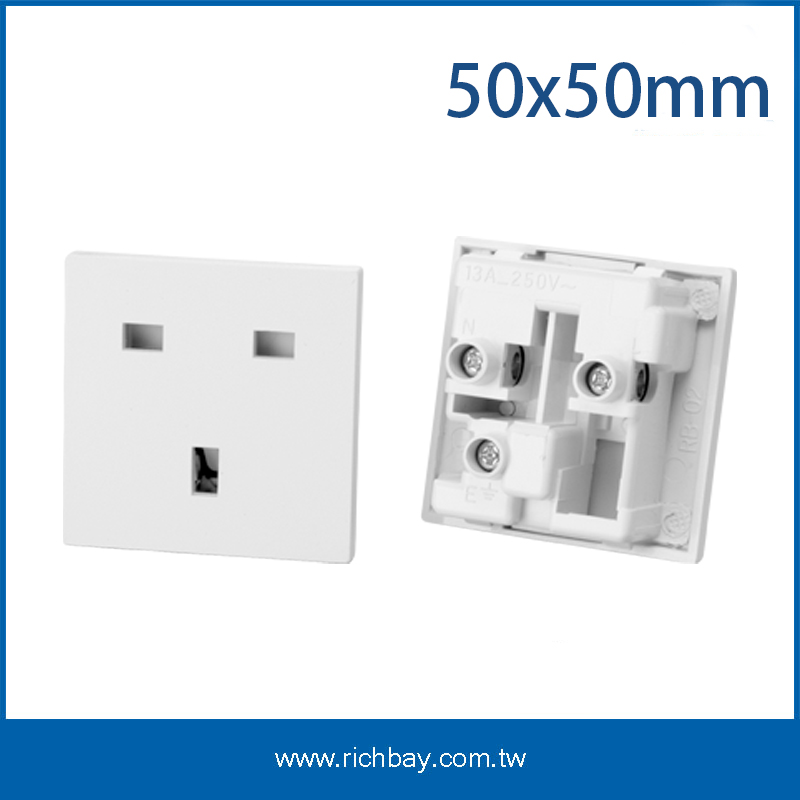 BRITISH OUTLET 50x50mm